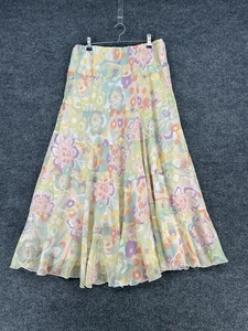 Ruby Rd. Slip Skirt Womens L Floral Print Fairycore Hippie Peasant - Picture 1 of 9
