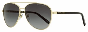 Marc Jacobs Classic Pilot Sunglasses Marc 760/S RHL9O Gold/Black 60mm - Picture 1 of 3