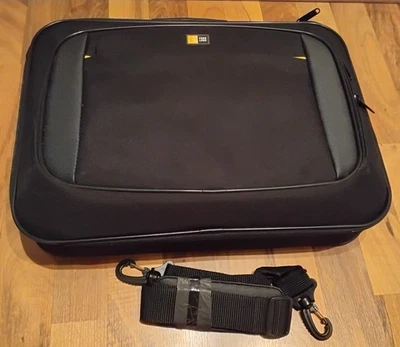 NEU CASE LOGIC Laptoptasche Schwarz Gelb mit Gurt 16/17 Zoll - Bild 1 von 3