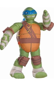DISFRAZ INFLABLE DE TORTUGAS NINJA ADOLESCENTE MUTANTE CON LICENCIA LEONARDO NIÑO NIÑO NIÑOS - Imagen 1 de 2