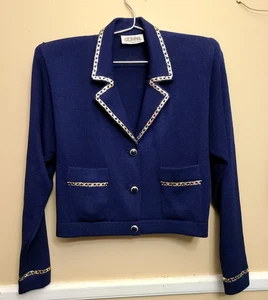 ATEMBERAUBENDER DUNKELBLAUER DAMENBLAZER VON ST JOHNS MARIE MIT BING GRÖSSE 36 - Bild 1 von 6