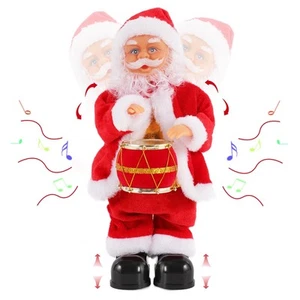 Musical Dancing Santa Claus with Drum - Singing Santa Plush Toy for Christmas... - Picture 1 of 7