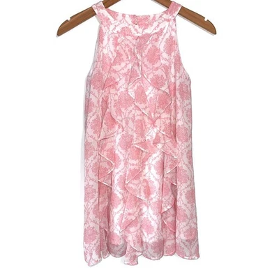 Disney D-Signed Beauty and the Beast Girls Brocade Chiffon Ruffle Tank Dress  - Image 1 of 4