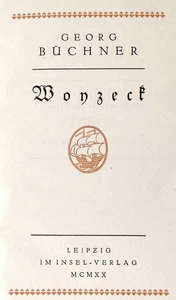 Georg Buechner “Woyzeck” Ex. 93/520, Bibliophile Edition 1920 in German, Leipzig - Picture 1 of 14