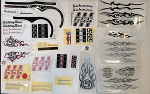 Huge Lot Schwinn Bicycle Stickers Decals Stingray Pink Black Silver Tribal NEW - Picture 1 of 11