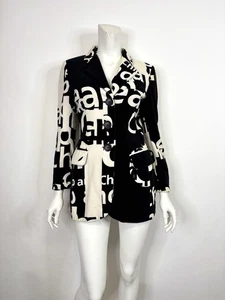 Vintage Moschino Cheap & Chic 90s Black Velour Jacket 42 M - Bild 1 von 21