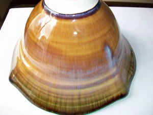 BILL CAMPBELL STUDIO ART POTTERY HAND THROWN DRIP GLAZE BOWL 8 1/2" NM SIGNED - Picture 1 of 17