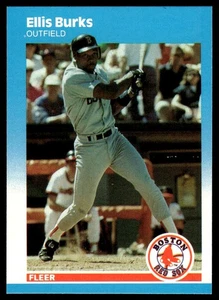 1987 Fleer Update Ellis Burks Boston Red Sox #U-15 - Picture 1 of 2