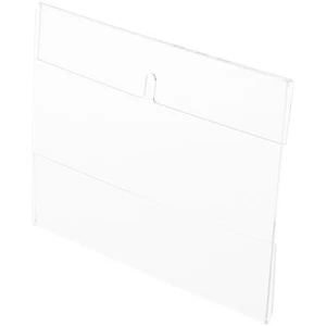 Plymor Clear Acrylic Top-Fold Sign Holder Frame (Wall Mount), 7" W x 5.5" H - Picture 1 of 1