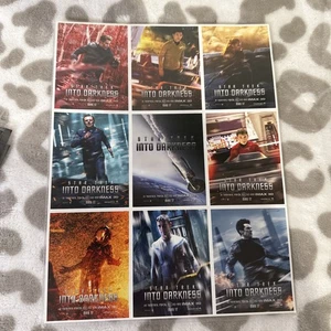 Star Trek Into Darkness Promo Movie Trading Cards Sheet - 9 Uncut - RARE! - Bild 1 von 5