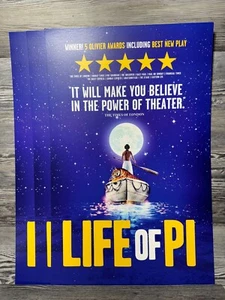 LIFE OF PI, TARJETA/PÓSTER VENTANA BROADWAY - Imagen 1 de 9
