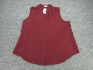 Van Heusen Vest Womens 2XL Red Lightweight Sleeveless Suit Button Ladies XXL NEW - Picture 1 of 9