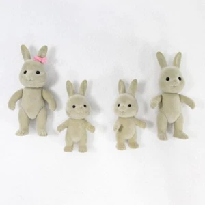 Sylvanian Families Gray Bunny Hase Familie Figuren Calico Critters 4 Figuren - Bild 1 von 7