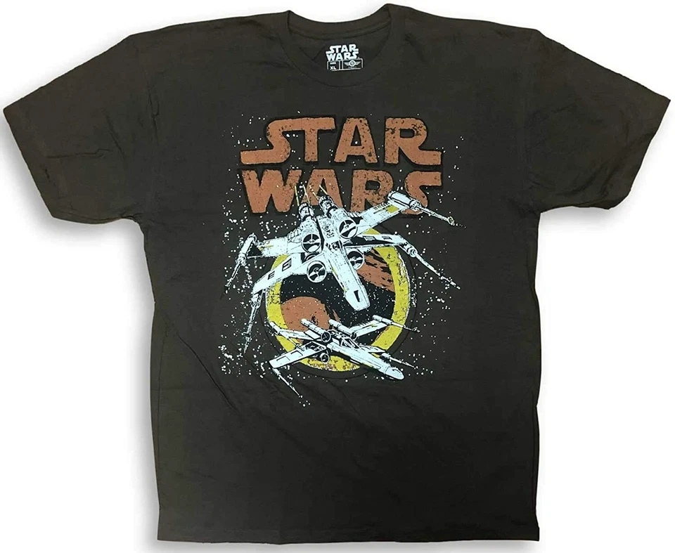 Camiseta Star Wars Hombre X-Wing Tie Fighters Marrón 2XL Foto 1 de 1