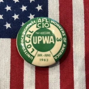 1963 United Packinghouse Workers Button Pin - Bild 1 von 1