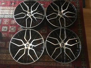 18 Inch Rims for Sale, Brand New Fox Wheel, Glossy Black with Chrome Accents - Picture 1 of 4