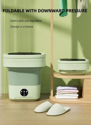 Mini Washing Machine Folding Portable Laundry Machine - Image 1 of 2