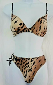 Auth SHAN Animal Print TWO Piece BIKINI Swim Suit  - Picture 1 of 6