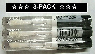 (3-Pack) wet n wild megaslicks LIP GLOSS - CRYSTAL CLEAR - Image 1 of 4