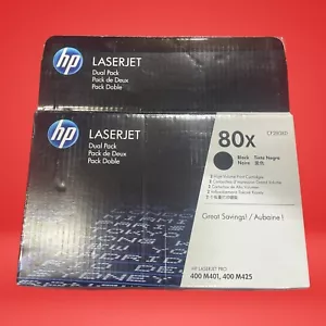 HP CF280XD 80X Black Toner Cartridge 2 Pack - Genuine LaserJet Cartridges - Picture 1 of 8