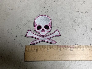 CUSTOM MADE Embroidered Golf Skull Tee Patch IRON ON/SEW ON - Picture 1 of 1