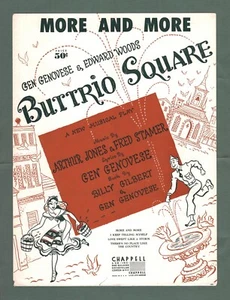 Billy Gilbert "BUTTRIO SQUARE" Susan Johnson / Fred Stamer 1952 FLOP Sheet Music - Picture 1 of 3