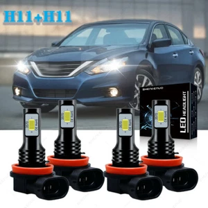 Bombillas de faros LED blancas para Nissan Sentra 2013-2019-combo H9 H11 haz alto/bajo - Imagen 1 de 11