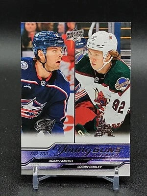 2023-24 Extended Series Adam Fantilli Logan Cooley Young Guns Checklist  - Image 1 of 2