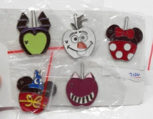 Disney CANDY APPLE Trading Pin Lot • Maleficent Olaf Minnie Mickey Cheshire Cat - Picture 1 of 9