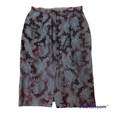 Falda de novia Jessica McClintock para mujer talla 16 floral púrpura hecha en EE. UU. Foto 1 de 4