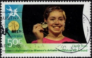 2006 Commonwealth Games 50c Chloe Sims Stamp Good Used - Picture 1 of 1