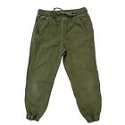 Gap Cropped Joggers Pull On Drawstring Green Cotton Pants XS Petite