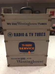 RARE 5 Level Westinghouse Vintage Radio Tube Repairman Caddy TV Repair Case Box - Picture 1 of 12