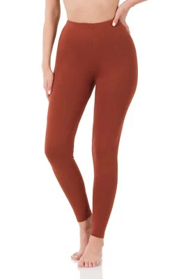 Mujer ZENANA Leggings Hasta el Tobillo Básicos Algodón Elastizado Pantalones Yoga S-3X Foto 1 de 2
