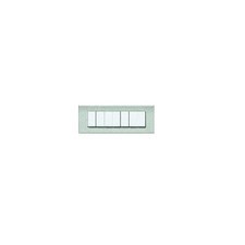 PLACCA 7P BIANCO INTEGRALE - placca 7 moduli TICINO LIVING