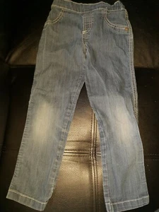 MARKS & SPENCER UK GIRLS SIZE 6 - 7 YEARS SKINNY BLUE DENIM CROP JEANS STRETCH  - Picture 1 of 2