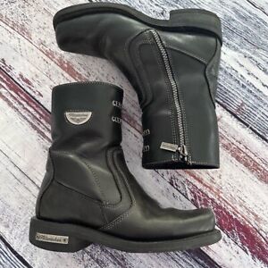 Milwaukee Black Leather Motorcycle Shifter Boots
