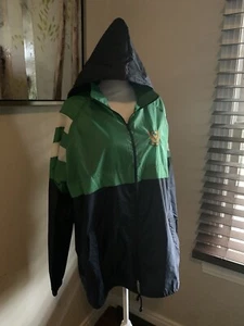 Woman’s Vintage Windbreaker Jacket Irish Cottage Designs XL Hood Poncho Ireland - Picture 1 of 13