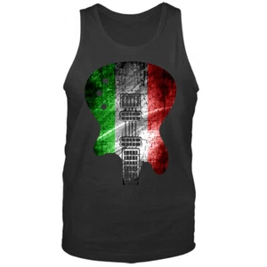 Camiseta sin mangas gráfica de banda de música de México con bandera corporal de guitarra - Imagen 1 de 8