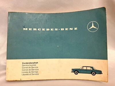 Mercedes Benz W108 250S-250SE-300SEb Service book 6xLanguage +service decal rare - Bild 1 von 4
