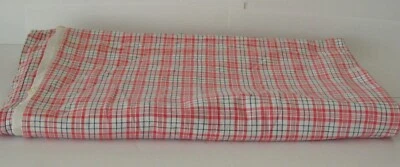 Antique Lancaster County PA Red, White & Blue Linen Mattress Cover Sewing Quilt - Image 1 of 2