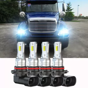 For 2000-2017 Freightliner Columbia Truck LED Headlight High Low Bulbs Kit Combo - Picture 1 of 11
