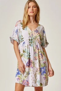 Minivestido para mujer Andree By Unit Spring Blooms cuello en V en lila - Imagen 1 de 5