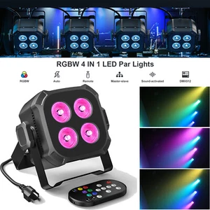Mini 4LED 80W Par Can Light RGBWYP+CYAN DMX Strobe DJ Disco Party Stage Lighting - Picture 1 of 16