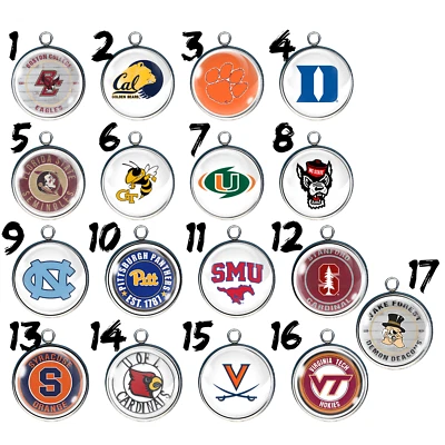 College ACC Conference Teams, Glass Cabochon Charms - Image 1 of 4