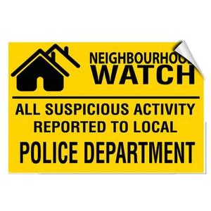 Neighborhood Watch Suspicious Activity Reported To Police LABEL DECAL STICKER - Bild 1 von 1
