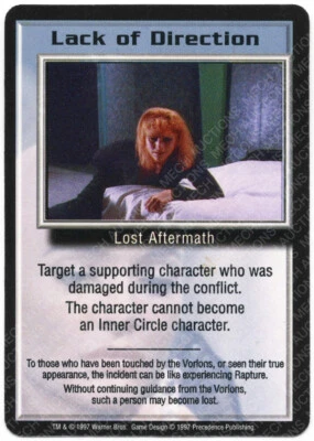 Babylon 5 CCG Premier Promo Card Lack of Direction Recalled M/NM Mint/Near Mint - Image 1 of 4