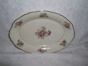 Syrakus China Bundesform Amerika Santa Rosa Blumen 12" Oval Servierplatte - Bild 1 von 4