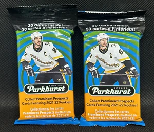 2021-22 Upper Deck UD Parkhurst Hockey Fat Cello Value Packs Lot of 2 Sealed New - Picture 1 of 8