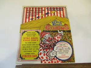 Vintage King Bros. Circus Promotional Flyer Rare Good Condtion - Picture 1 of 3
